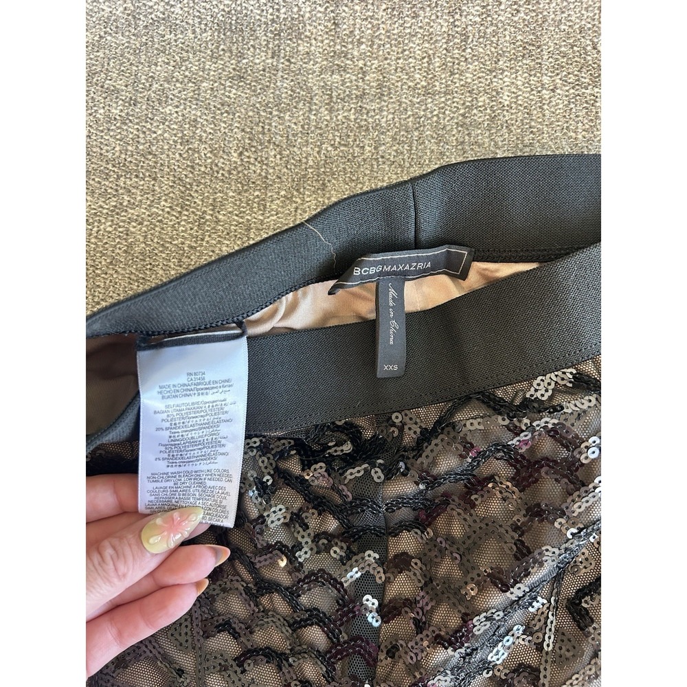 BCBG Sequin Sparkle Leggings Size XXS - Picture 2 of 3